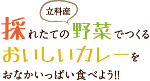 採れたての立科産野菜でつくるおいしいカレーをおなかいっぱい食べよう!!